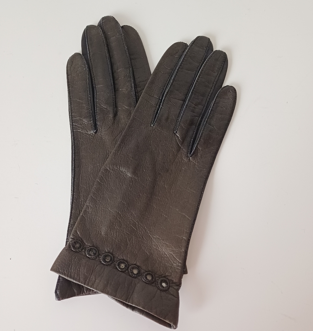 Vintage Real Kidskin Leather Gloves for Women 6 1/2